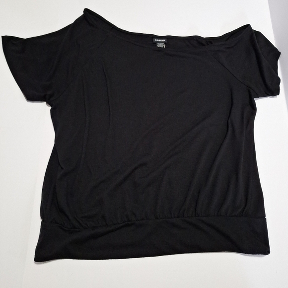 Torrid Black Off-Shoulder Dolman Top - Picture 3 of 4